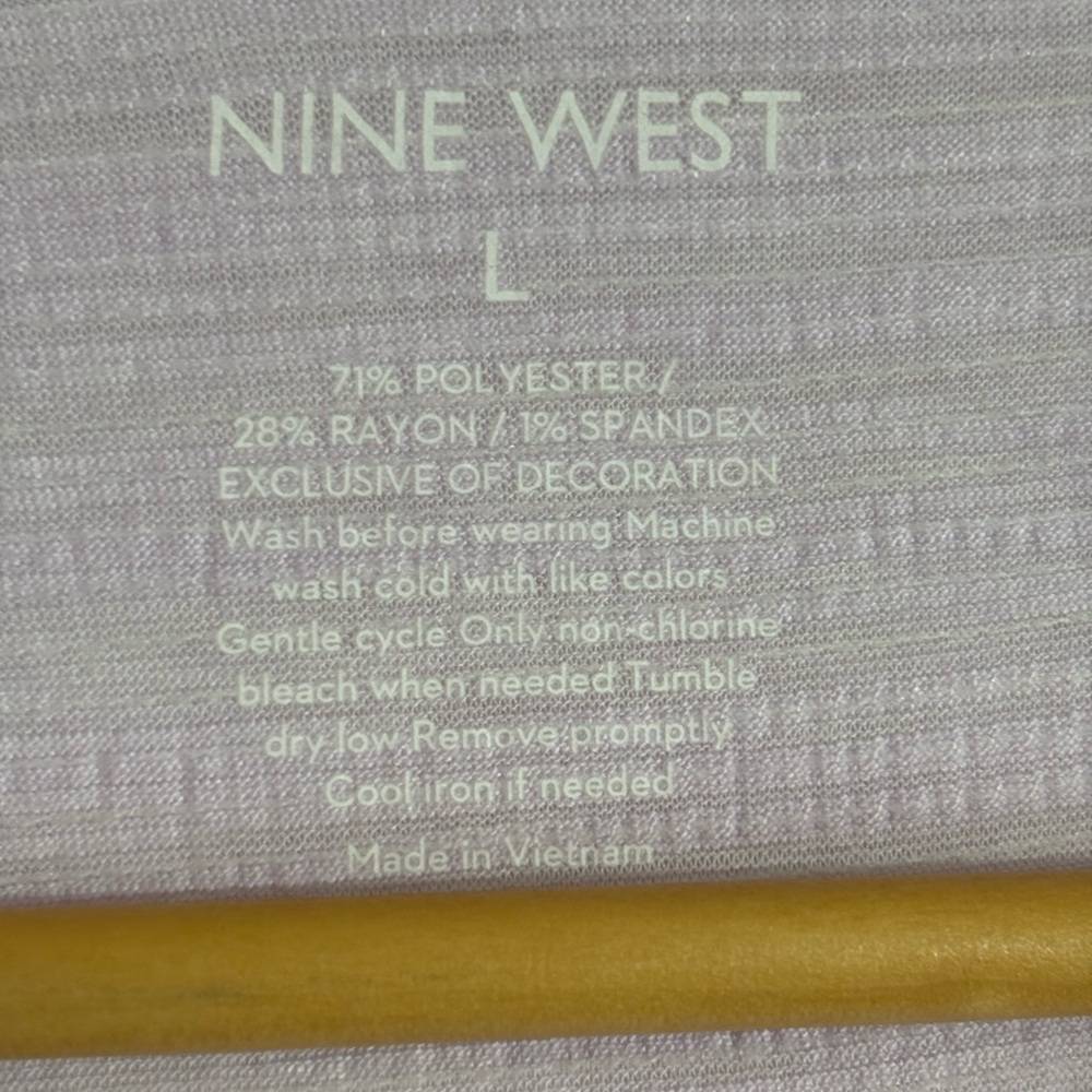 Nine West Light Purple Ruffle Sleeve Blouse - Picture 2 of 6